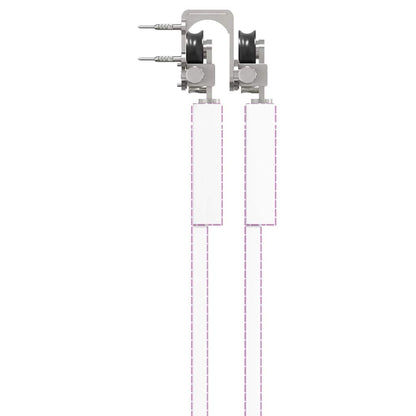 vidaXL Kit fixation porte coulissante 183 cm Acier inoxydable Argenté