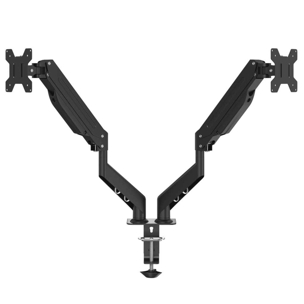vidaXL Bras pour moniteur double 27 pouces max VESA 75/100 mm 20 kg