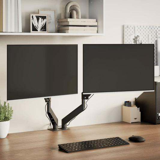 vidaXL Bras pour moniteur double 27 pouces max VESA 75/100 mm 20 kg