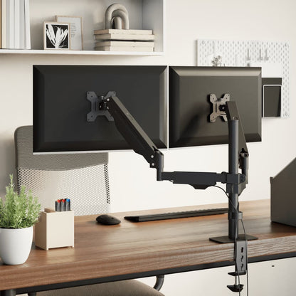 vidaXL Bras pour moniteur double 27 pouces max VESA 75/100 mm 20 kg