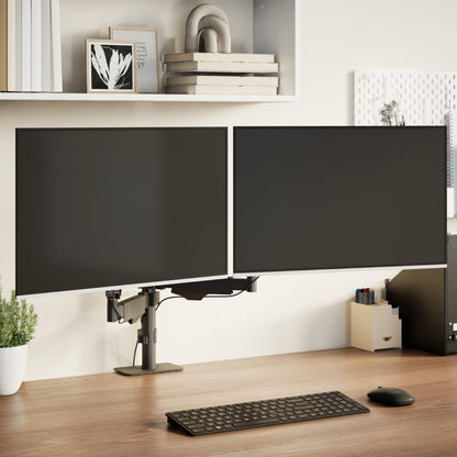 vidaXL Bras pour moniteur double 27 pouces max VESA 75/100 mm 20 kg