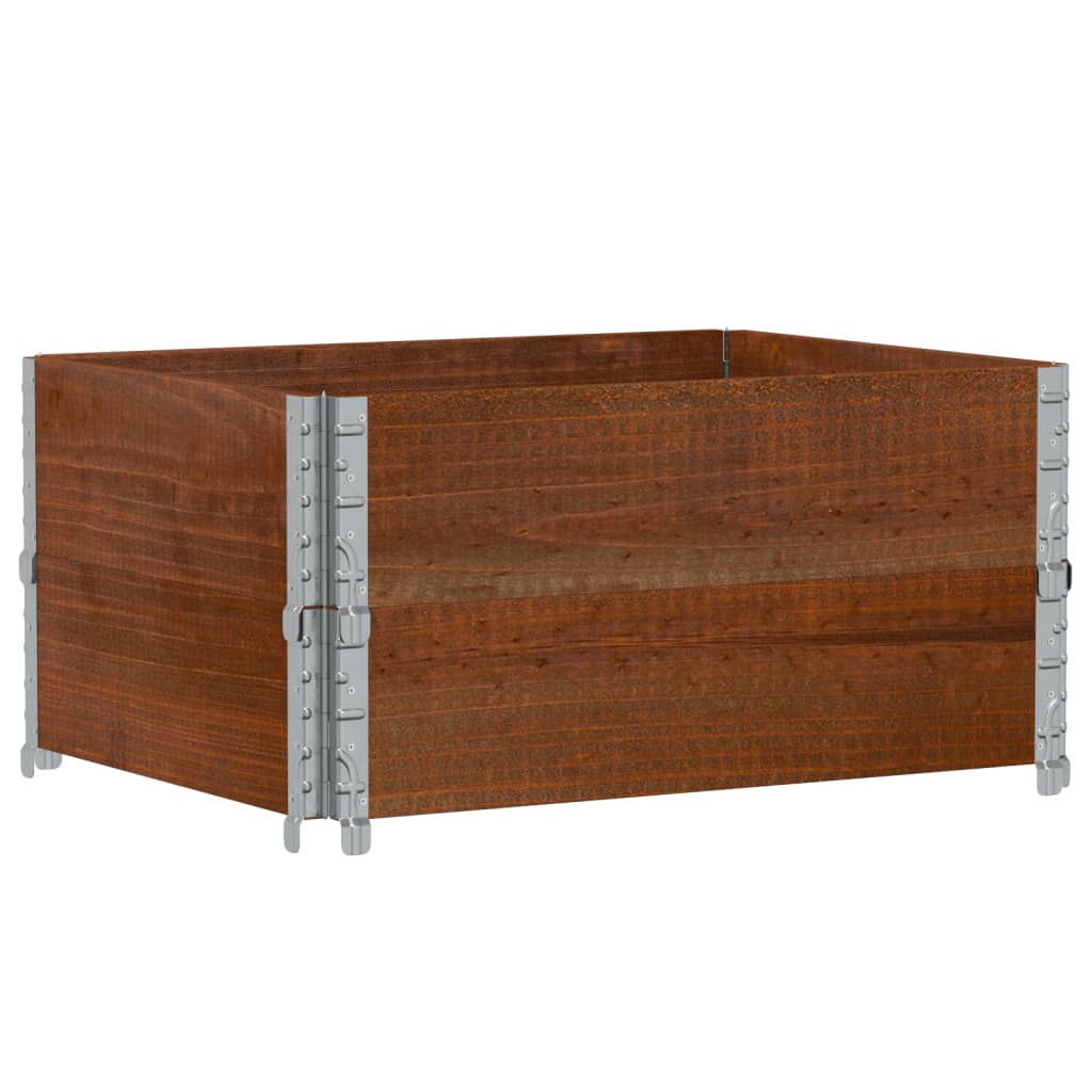 vidaXL Jardinière marron 80x60 cm bois massif de pin