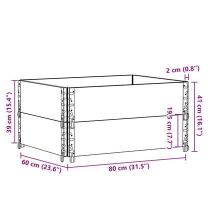 vidaXL Jardinière marron 80x60 cm bois massif de pin