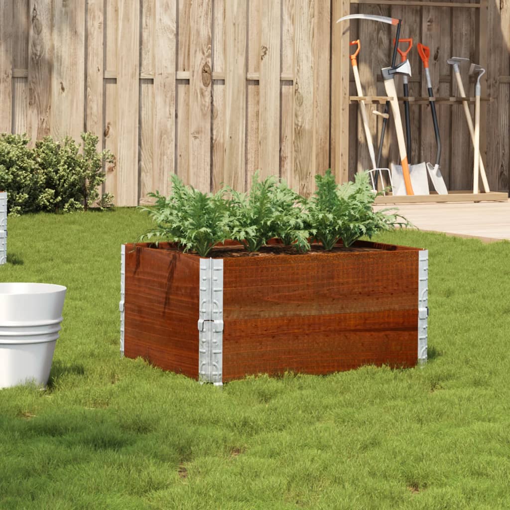 vidaXL Jardinière marron 80x60 cm bois massif de pin