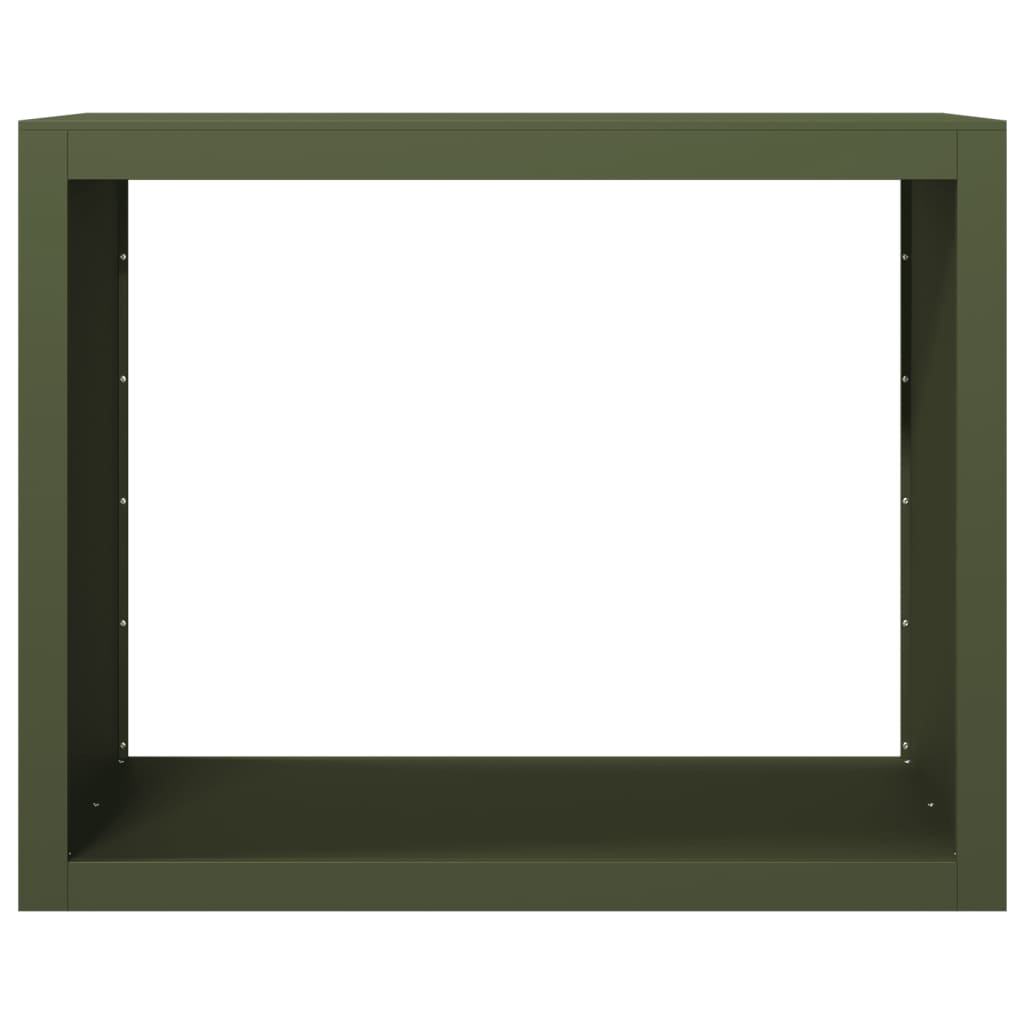 vidaXL Portant de bois de chauffage vert 100x40x80 cm acier