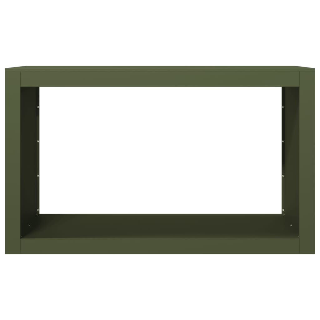 vidaXL Portant de bois de chauffage vert 100x40x60 cm acier