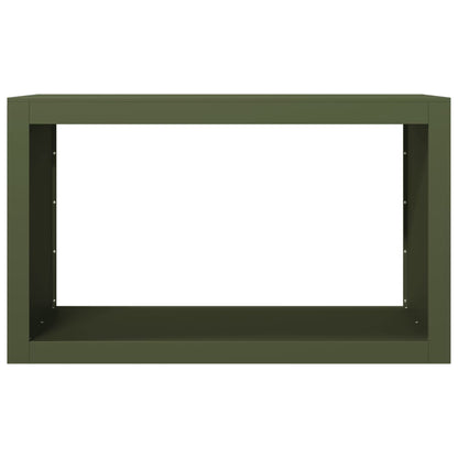 vidaXL Portant de bois de chauffage vert 100x40x60 cm acier