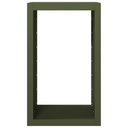 vidaXL Portant de bois de chauffage vert 60x40x100 cm acier