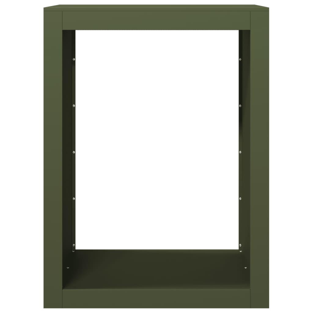 vidaXL Portant de bois de chauffage vert 60x40x80 cm acier