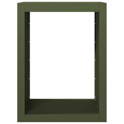 vidaXL Portant de bois de chauffage vert 60x40x80 cm acier