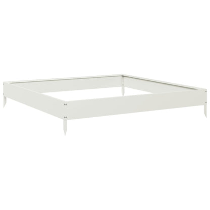 vidaXL Lit surélevé de jardin blanc 100x100x18,5 cm acier