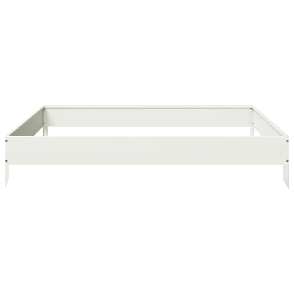 vidaXL Lit surélevé de jardin blanc 100x100x18,5 cm acier
