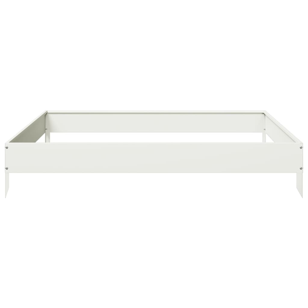 vidaXL Lit surélevé de jardin blanc 100x100x18,5 cm acier