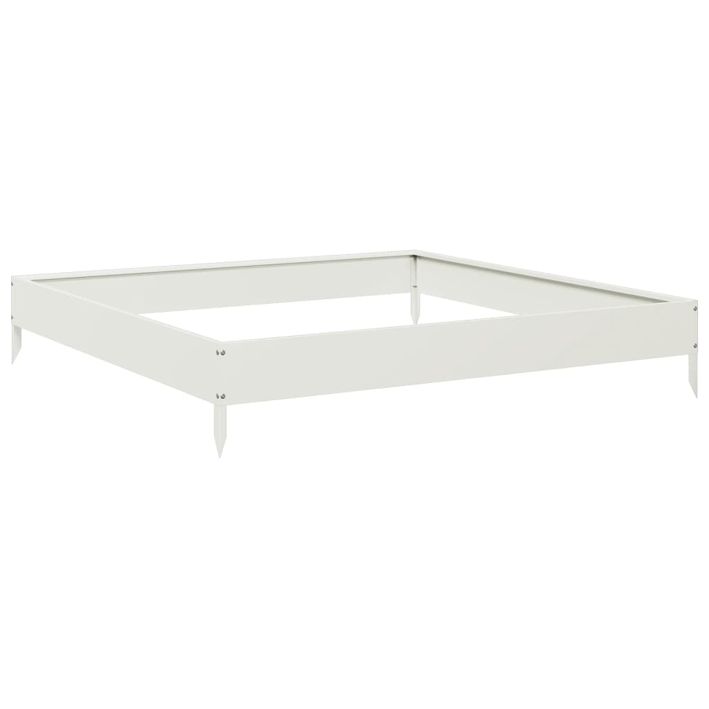 vidaXL Lit surélevé de jardin blanc 100x100x18,5 cm acier