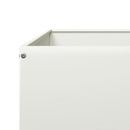 vidaXL Lit surélevé de jardin blanc 100x100x18,5 cm acier
