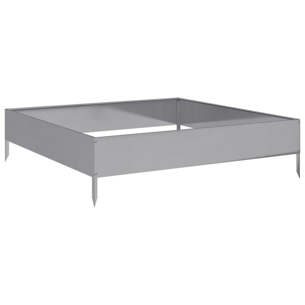 vidaXL Lit surélevé de jardin 100x100x26 cm acier inoxydable