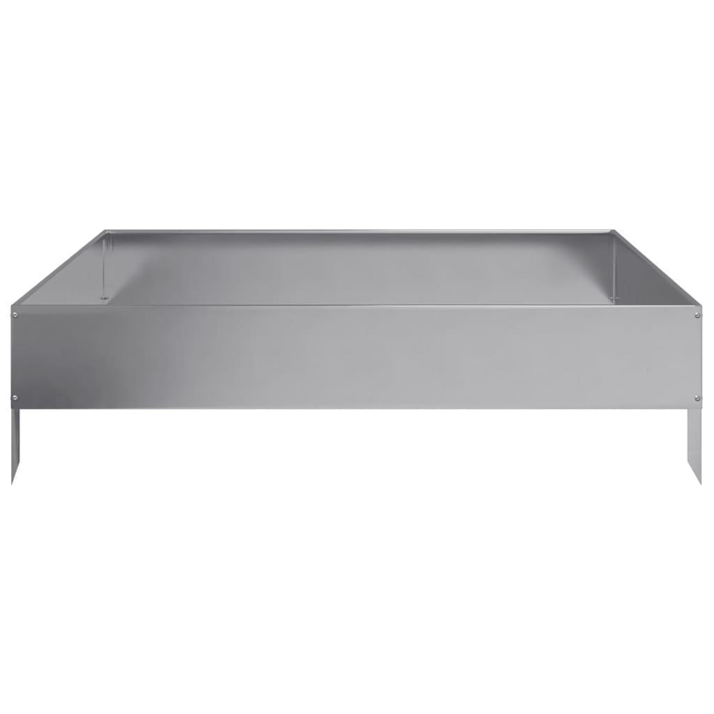 vidaXL Lit surélevé de jardin 100x100x26 cm acier inoxydable