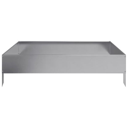 vidaXL Lit surélevé de jardin 100x100x26 cm acier inoxydable