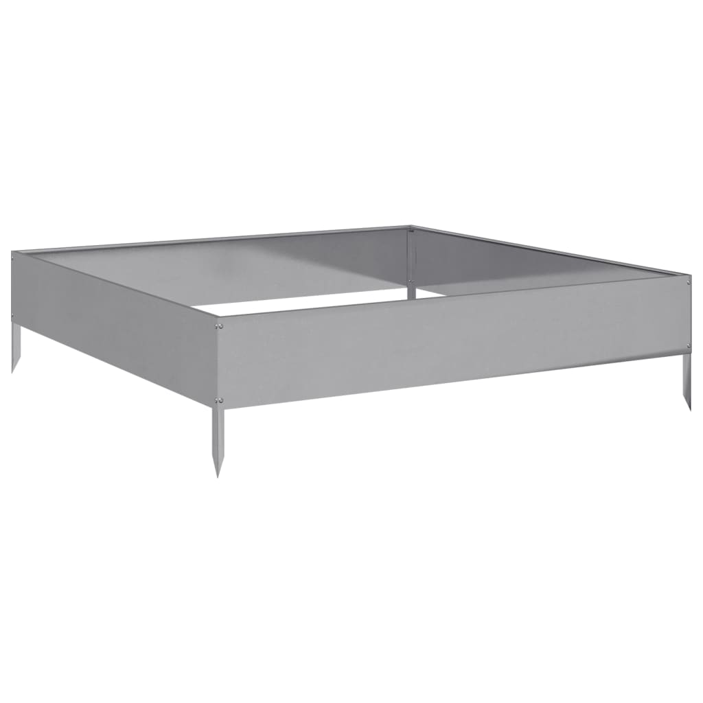 vidaXL Lit surélevé de jardin 100x100x26 cm acier inoxydable