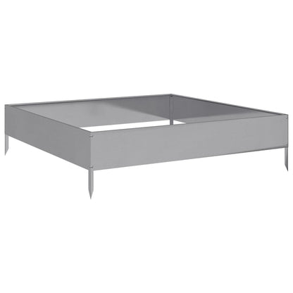 vidaXL Lit surélevé de jardin 100x100x26 cm acier inoxydable