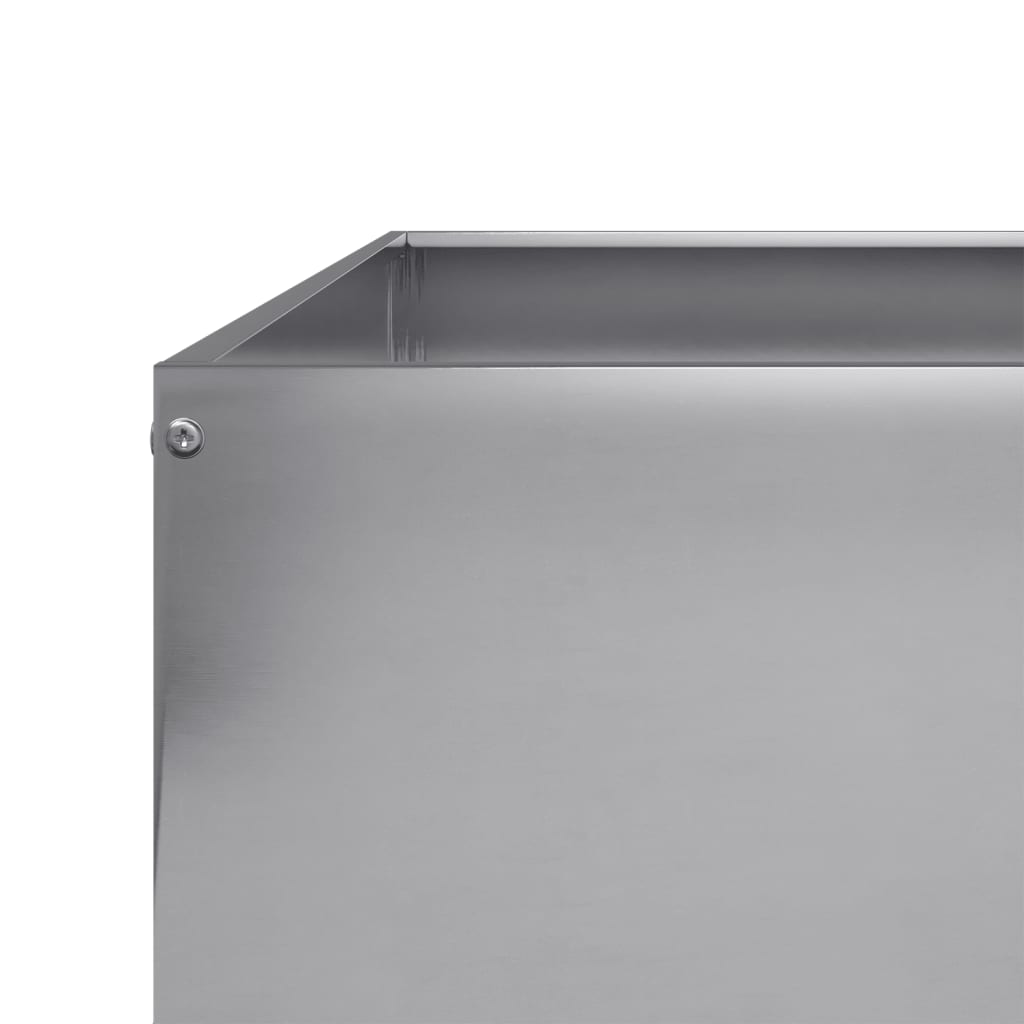 vidaXL Lit surélevé de jardin 100x100x26 cm acier inoxydable