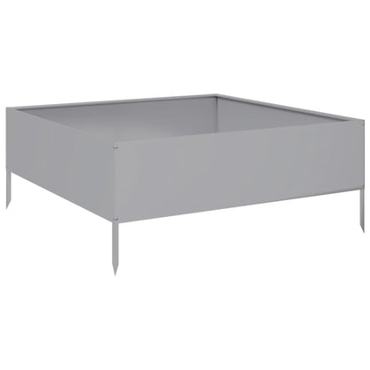 vidaXL Lit surélevé de jardin 100x100x25 cm acier inoxydable