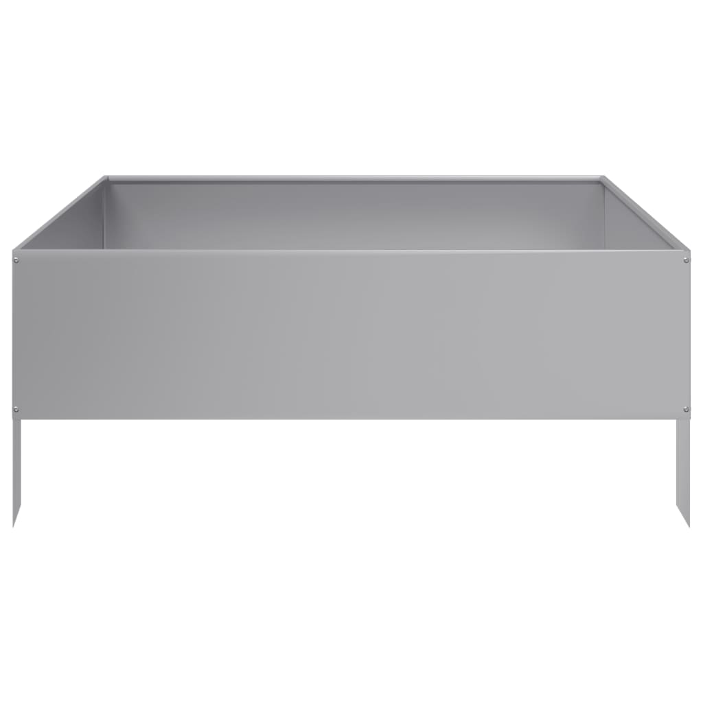 vidaXL Lit surélevé de jardin 100x100x25 cm acier inoxydable