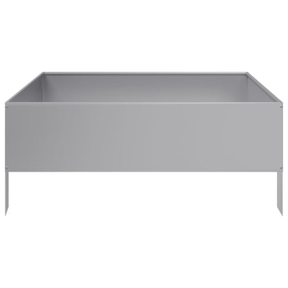 vidaXL Lit surélevé de jardin 100x100x25 cm acier inoxydable