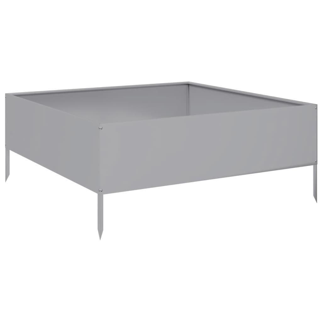 vidaXL Lit surélevé de jardin 100x100x25 cm acier inoxydable