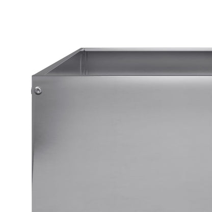 vidaXL Lit surélevé de jardin 100x100x25 cm acier inoxydable