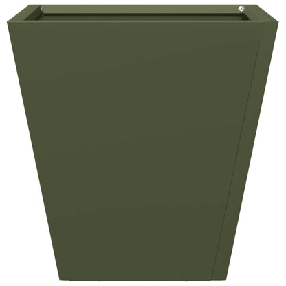 vidaXL Jardinières 2 pcs vert olive 30x30x30 cm acier