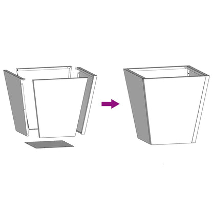 vidaXL Jardinières 2 pcs vert olive 30x30x30 cm acier