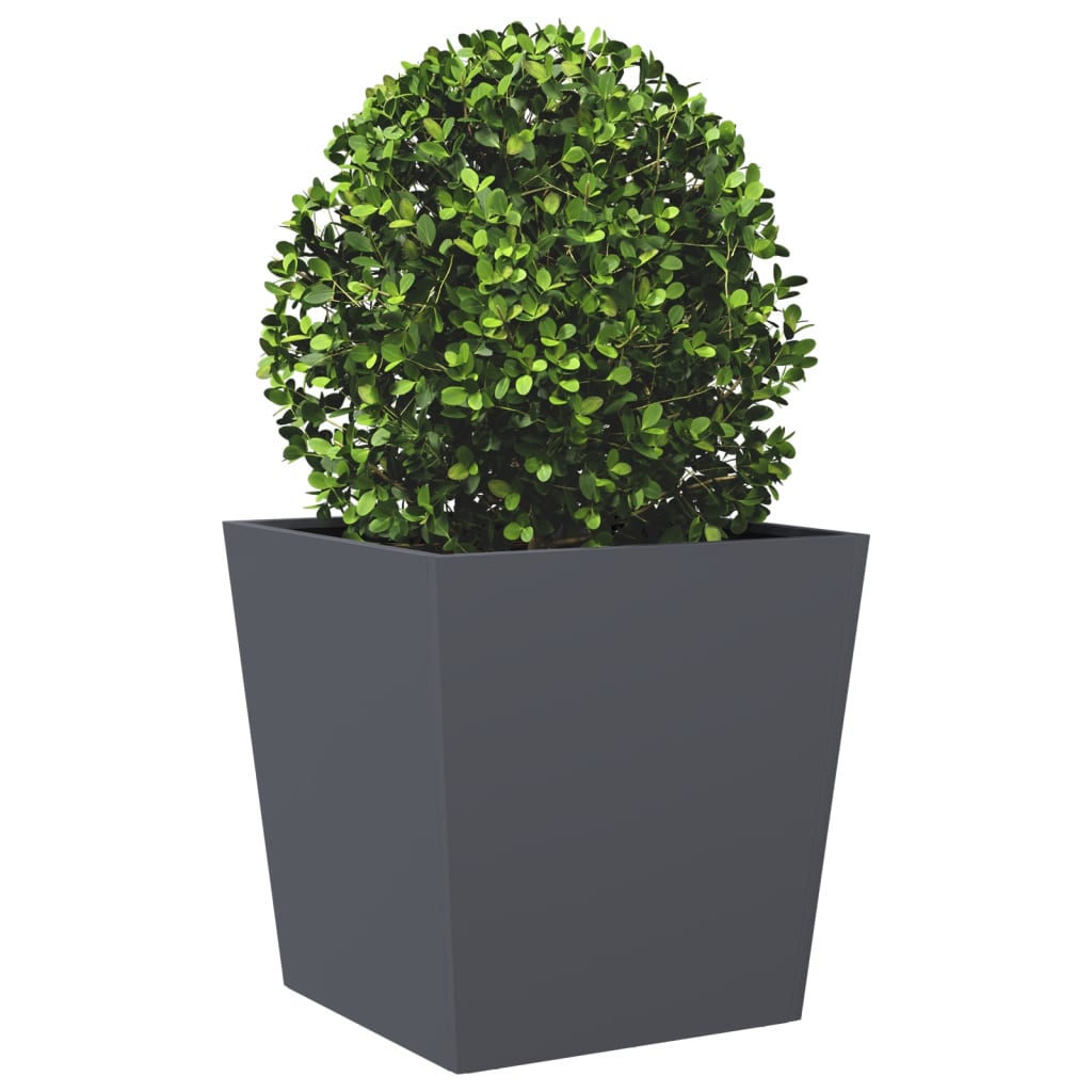 vidaXL Jardinières 2 pcs anthracite 50x50x50 cm acier