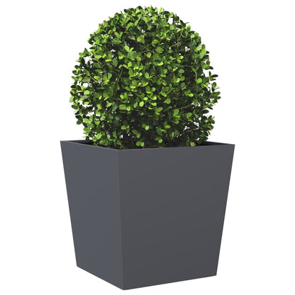 vidaXL Jardinières 2 pcs anthracite 50x50x50 cm acier