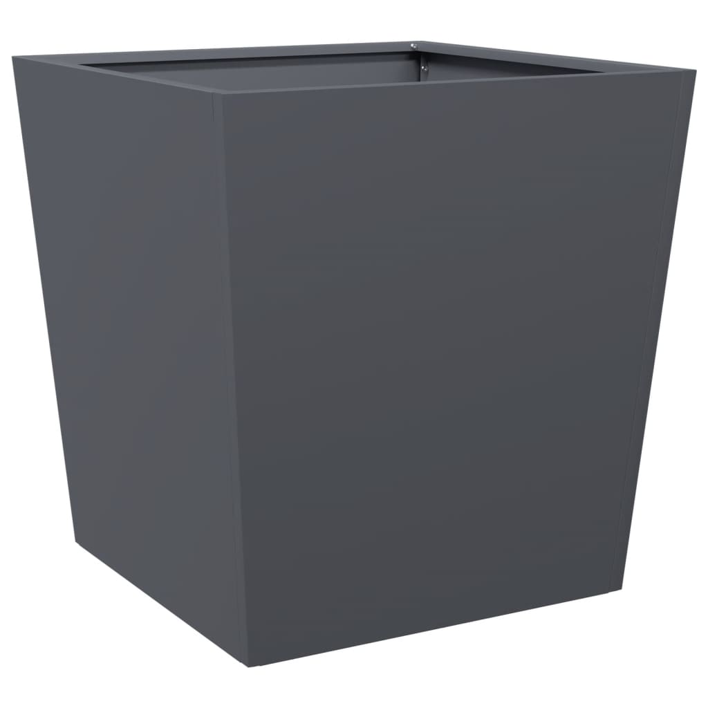 vidaXL Jardinières 2 pcs anthracite 50x50x50 cm acier