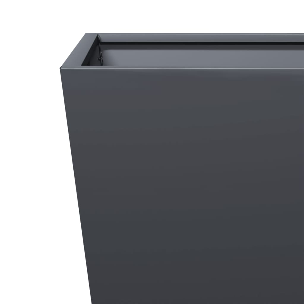 vidaXL Jardinières 2 pcs anthracite 50x50x50 cm acier