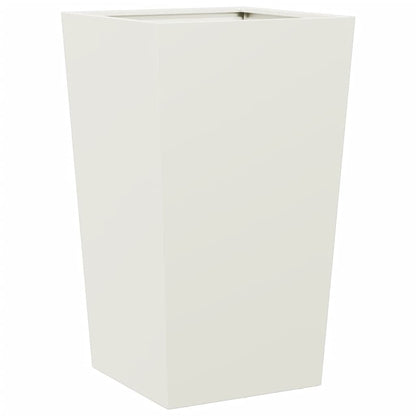 vidaXL Jardinières 2 pcs blanc 45x45x75 cm acier