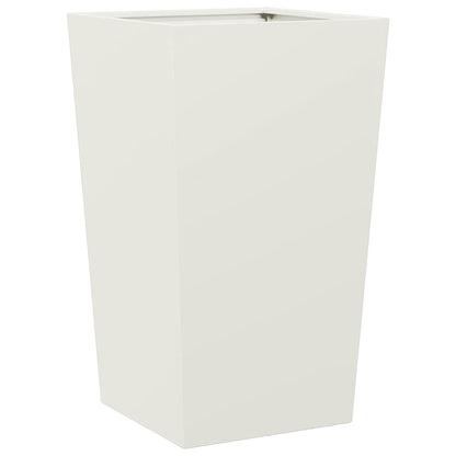 vidaXL Jardinières 2 pcs blanc 45x45x75 cm acier