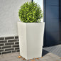 vidaXL Jardinières 2 pcs blanc 45x45x75 cm acier
