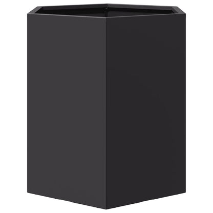 vidaXL Jardinières 2 pcs noir hexagone 46x40x45 cm acier