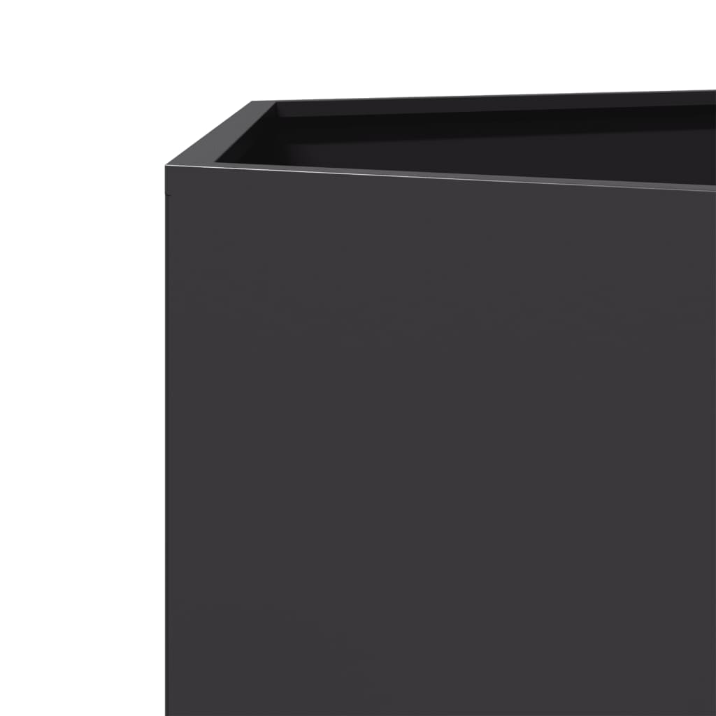 vidaXL Jardinières 2 pcs noir hexagone 46x40x45 cm acier