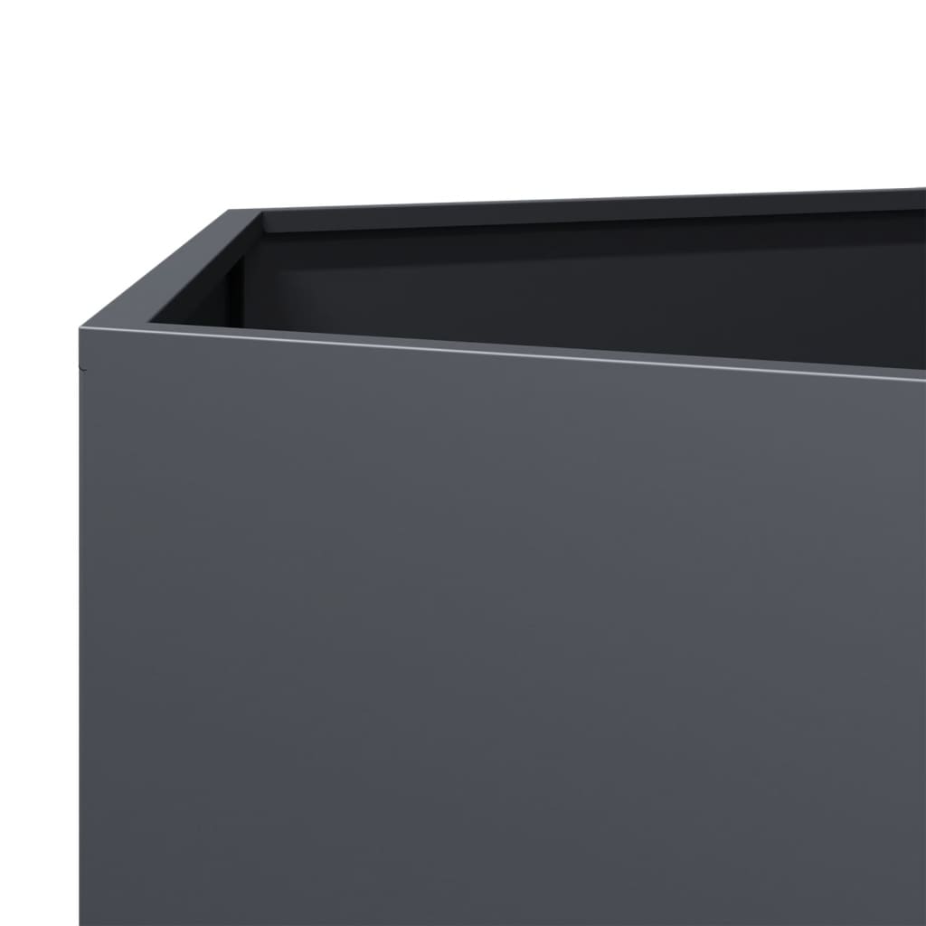 vidaXL Jardinières 2 pcs anthracite hexagone 46x40x45 cm acier