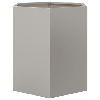 vidaXL Jardinières 2 pcs hexagone 46x40x45 cm acier inoxydable