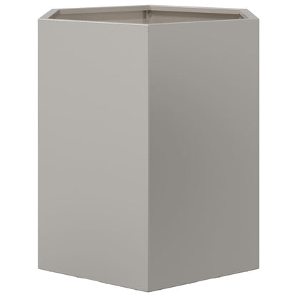 vidaXL Jardinières 2 pcs hexagone 46x40x45 cm acier inoxydable