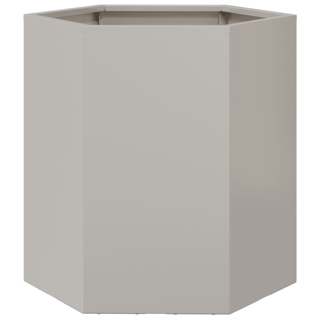 vidaXL Jardinières 2 pcs hexagone 46x40x45 cm acier inoxydable