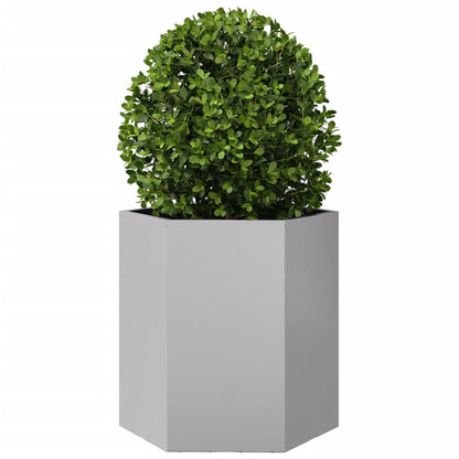 vidaXL Jardinières 2 pcs hexagone 46x40x45 cm acier galvanisé