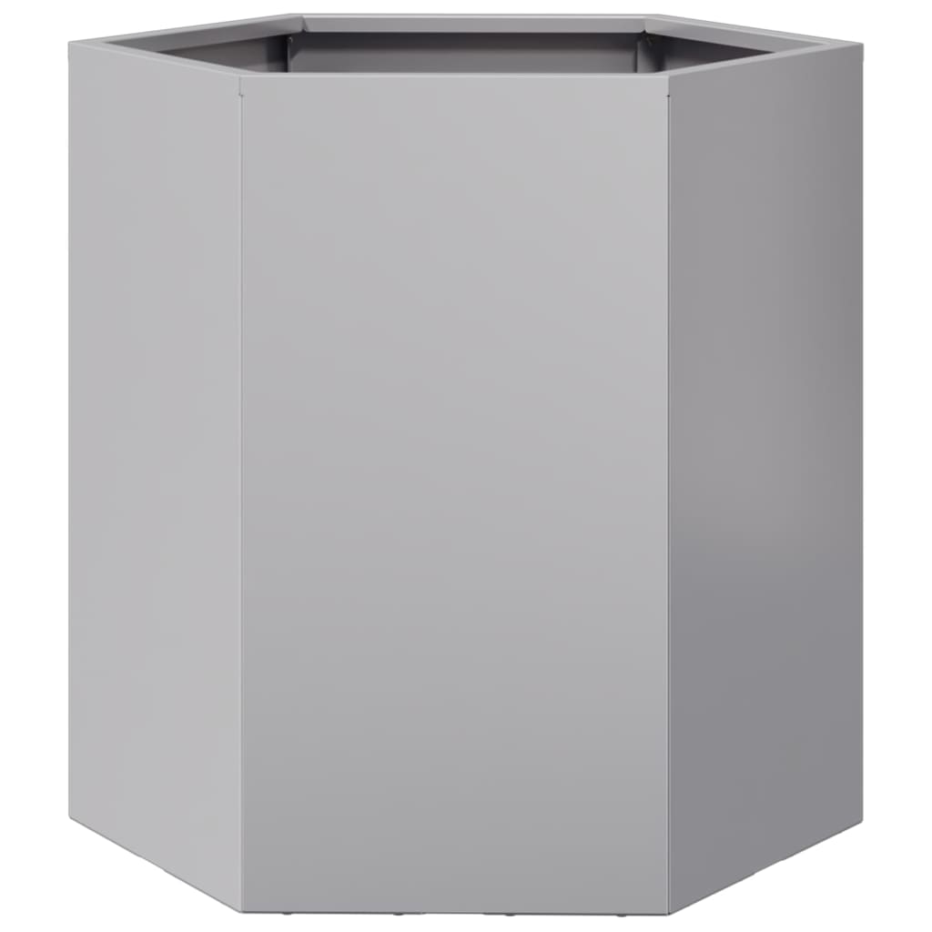 vidaXL Jardinières 2 pcs hexagone 46x40x45 cm acier galvanisé