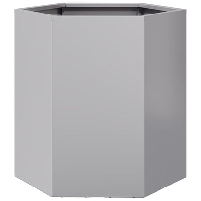 vidaXL Jardinières 2 pcs hexagone 46x40x45 cm acier galvanisé