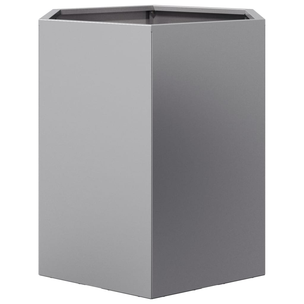 vidaXL Jardinières 2 pcs hexagone 46x40x45 cm acier galvanisé