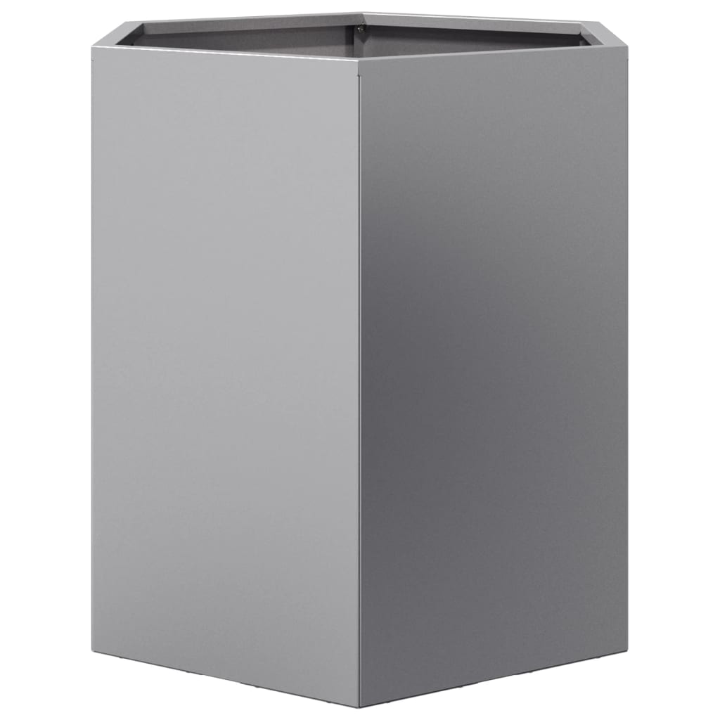 vidaXL Jardinières 2 pcs hexagone 46x40x45 cm acier galvanisé
